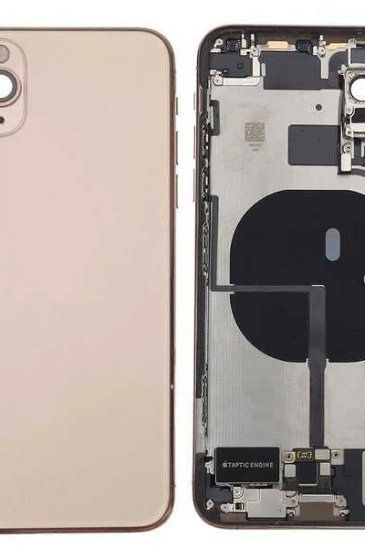 GemTech Apple Uyumlu iPhone 11 Pro Max Kasa Kapak Gold Dolu