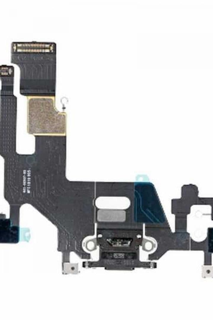 GemTech Apple Uyumlu iPhone 11 Şarj Soketli Mikrofon Filmi Flex Siyah
