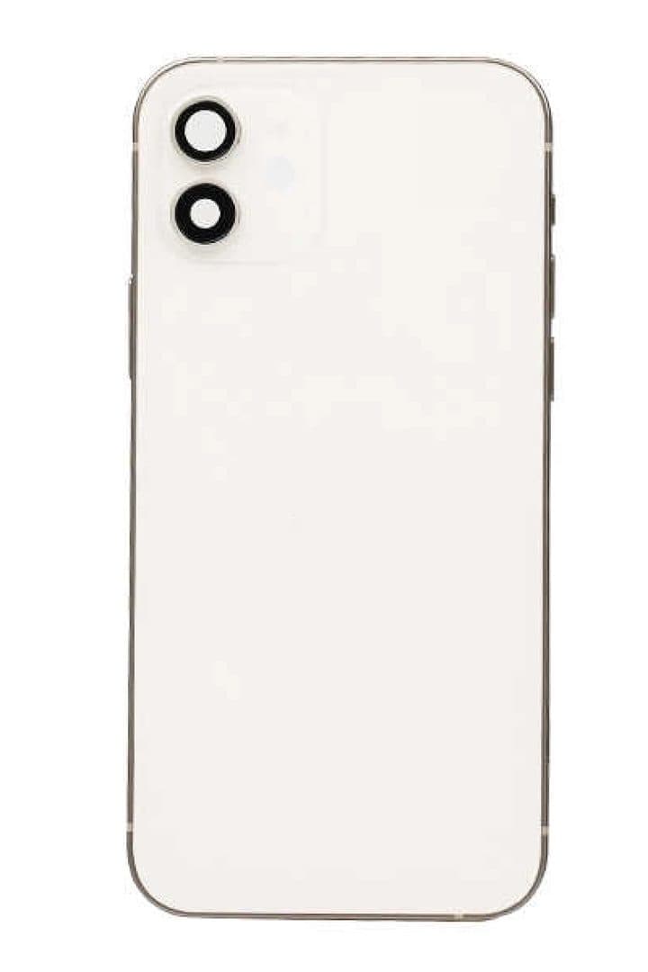 GemTech Apple Uyumlu iPhone 12 Kasa Kapak Beyaz Dolu