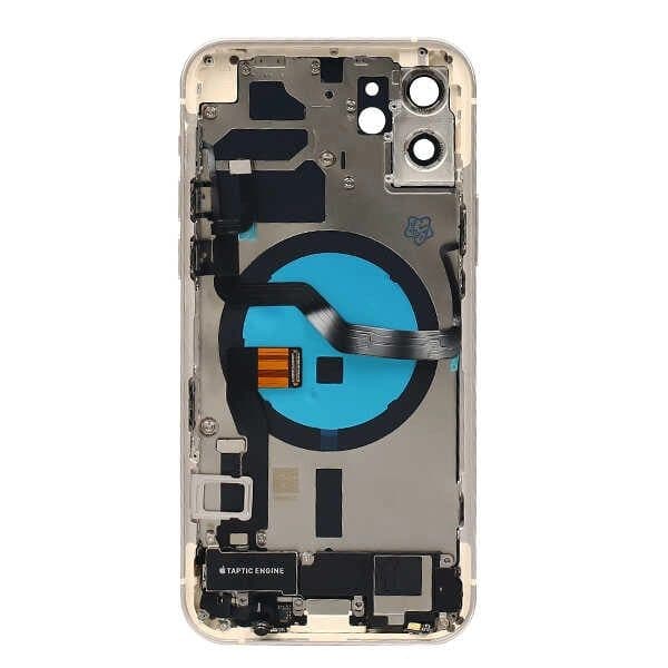 GemTech Apple Uyumlu iPhone 12 Kasa Kapak Beyaz Dolu