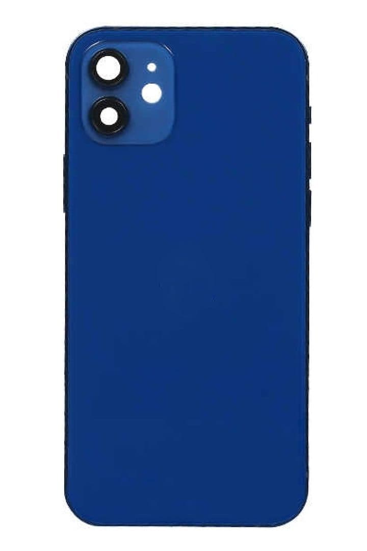 GemTech Apple Uyumlu iPhone 12 Kasa Kapak Mavi Dolu