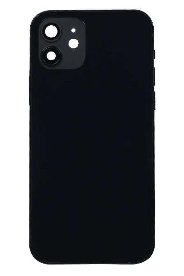 GemTech Apple Uyumlu iPhone 12 Kasa Kapak Siyah Dolu