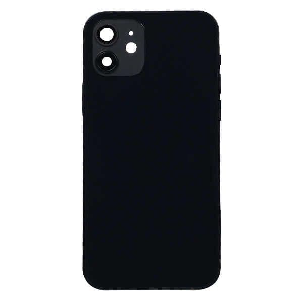 GemTech Apple Uyumlu iPhone 12 Kasa Kapak Siyah Dolu