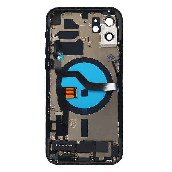 GemTech Apple Uyumlu iPhone 12 Kasa Kapak Siyah Dolu