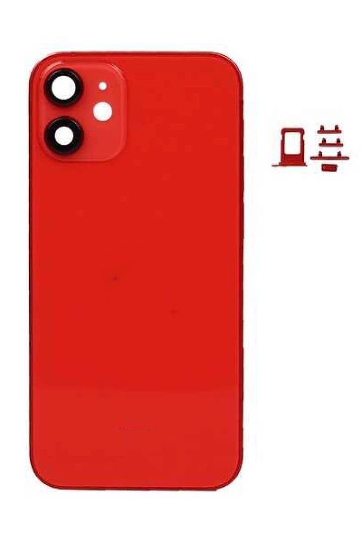 GemTech Apple Uyumlu iPhone 12 Mini Kasa Kapak Kırmızı Boş