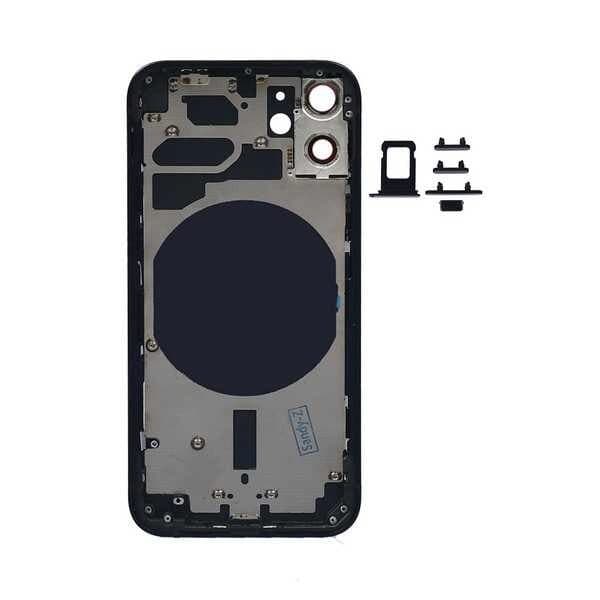 GemTech Apple Uyumlu iPhone 12 Mini Kasa Kapak Siyah Boş