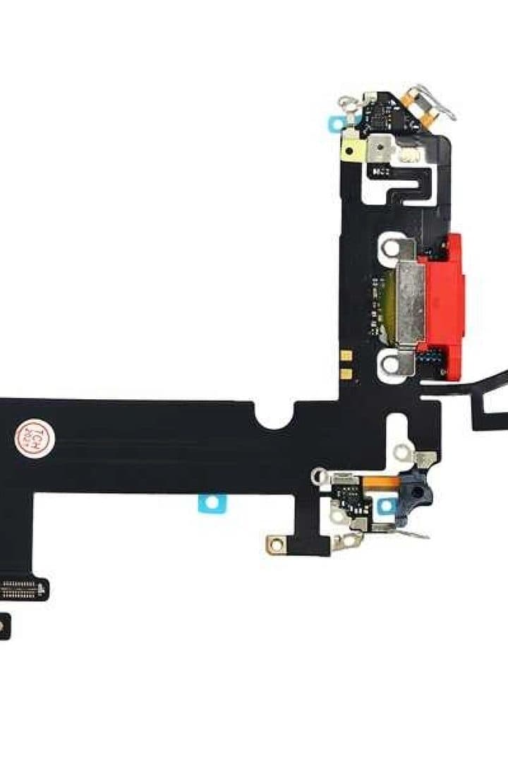 GemTech Apple Uyumlu iPhone 12 Mini Şarj Soketli Mikrofon Filmi Flex Kırmızı