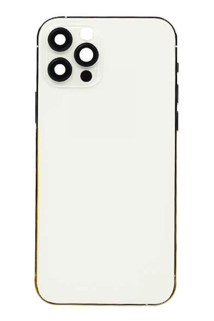 GemTech Apple Uyumlu iPhone 12 Pro Kasa Kapak Beyaz Dolu