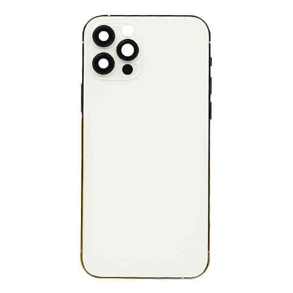 GemTech Apple Uyumlu iPhone 12 Pro Kasa Kapak Beyaz Dolu
