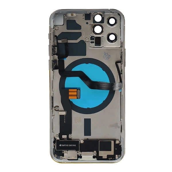 GemTech Apple Uyumlu iPhone 12 Pro Kasa Kapak Beyaz Dolu
