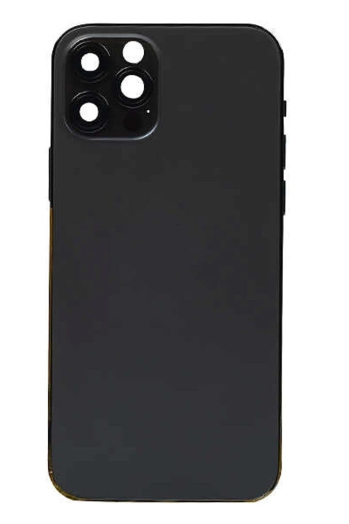 GemTech Apple Uyumlu iPhone 12 Pro Kasa Kapak Siyah Dolu