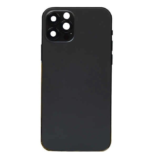 GemTech Apple Uyumlu iPhone 12 Pro Kasa Kapak Siyah Dolu