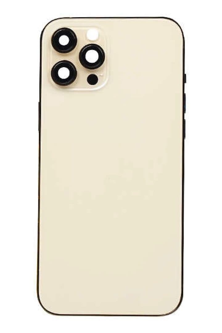 GemTech Apple Uyumlu iPhone 12 Pro Max Kasa Kapak Gold Dolu