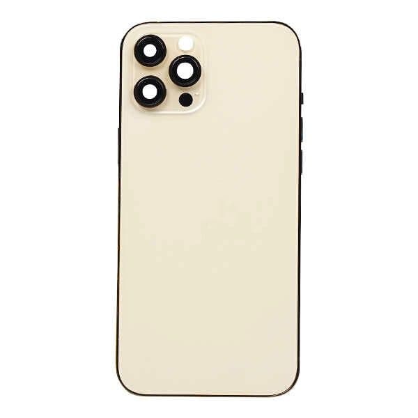 GemTech Apple Uyumlu iPhone 12 Pro Max Kasa Kapak Gold Dolu