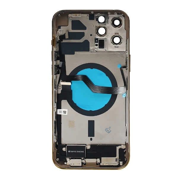 GemTech Apple Uyumlu iPhone 12 Pro Max Kasa Kapak Gold Dolu