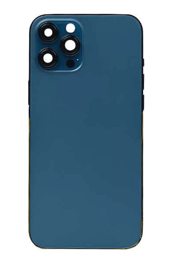 GemTech Apple Uyumlu iPhone 12 Pro Max Kasa Kapak Mavi Dolu