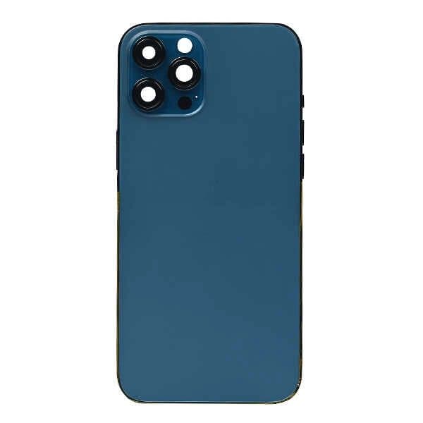 GemTech Apple Uyumlu iPhone 12 Pro Max Kasa Kapak Mavi Dolu