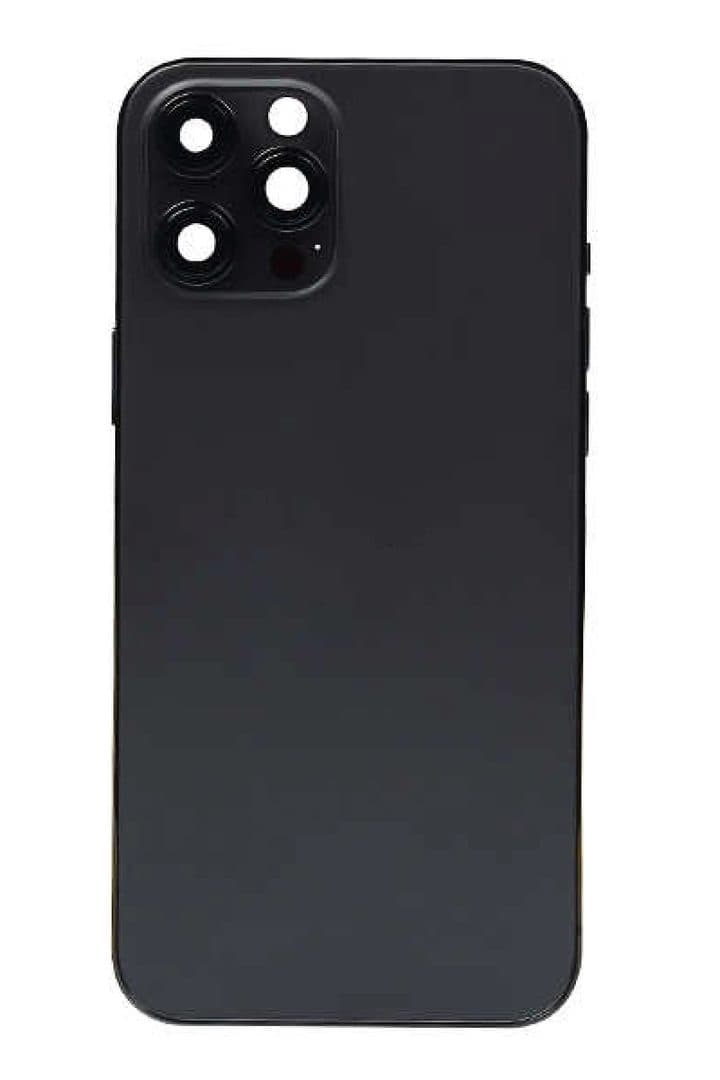 GemTech Apple Uyumlu iPhone 12 Pro Max Kasa Kapak Siyah Dolu