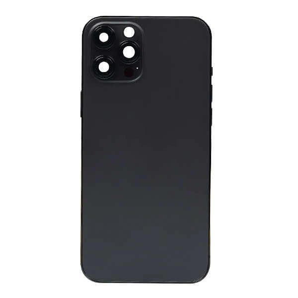 GemTech Apple Uyumlu iPhone 12 Pro Max Kasa Kapak Siyah Dolu