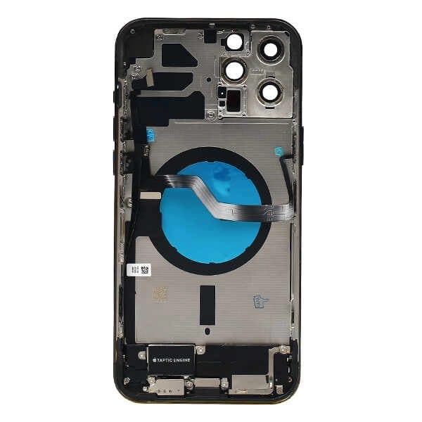 GemTech Apple Uyumlu iPhone 12 Pro Max Kasa Kapak Siyah Dolu