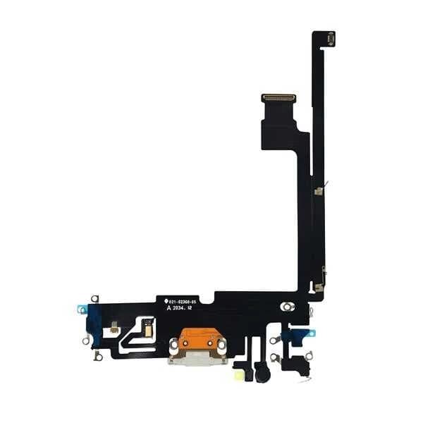 GemTech Apple Uyumlu iPhone 12 Pro Max Şarj Soketli Mikrofon Filmi Flex Beyaz