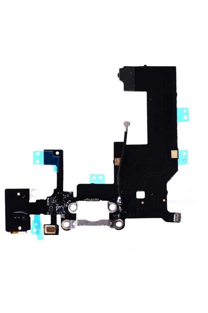 GemTech Apple Uyumlu iPhone 5 Kulaklık Soketli Şarj Soketli Film Flex Beyaz