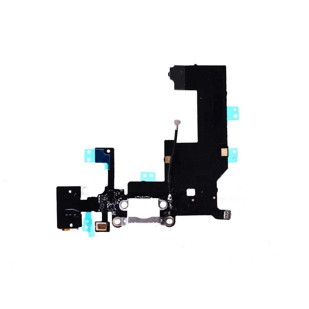 GemTech Apple Uyumlu iPhone 5 Kulaklık Soketli Şarj Soketli Film Flex Beyaz