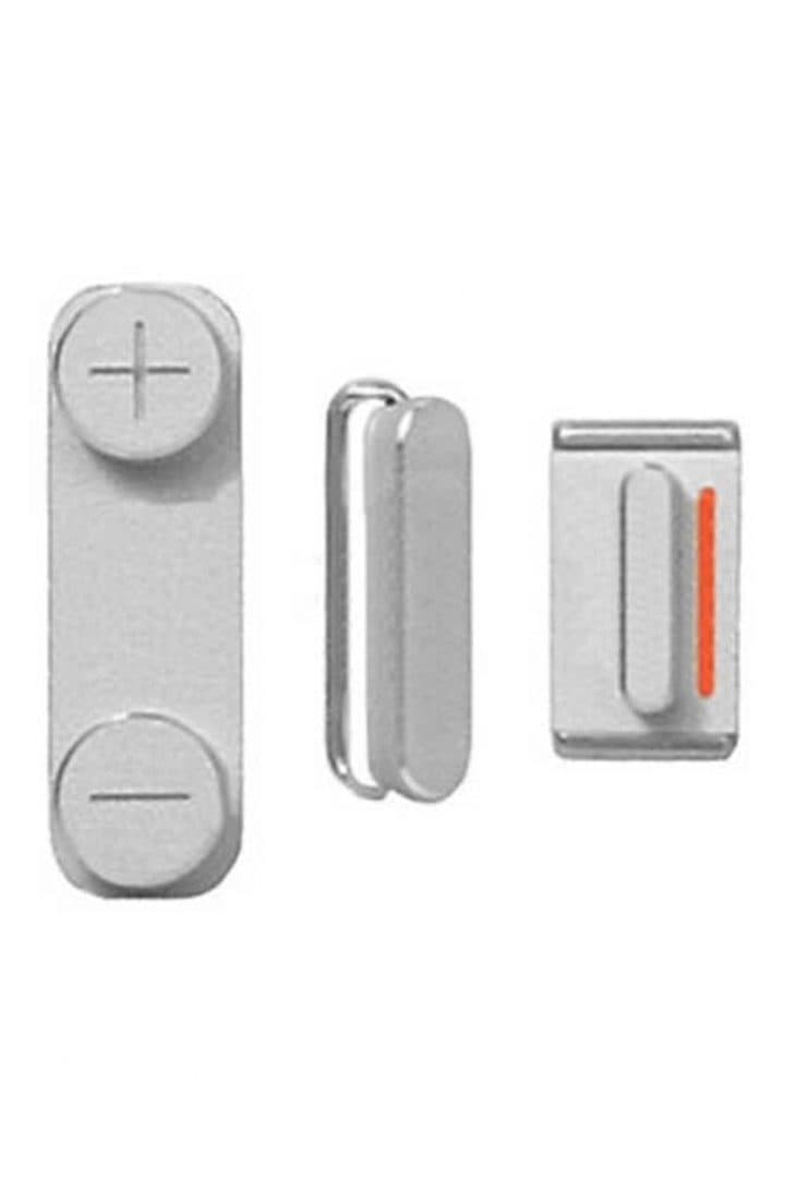GemTech Apple Uyumlu iPhone 5 Yan Tuş Set Beyaz
