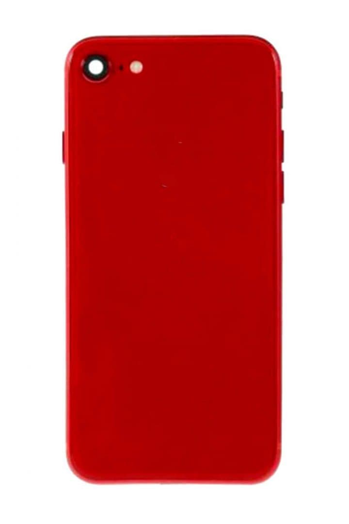 GemTech Apple Uyumlu iPhone 8 Kasa Kapak Kırmızı Dolu