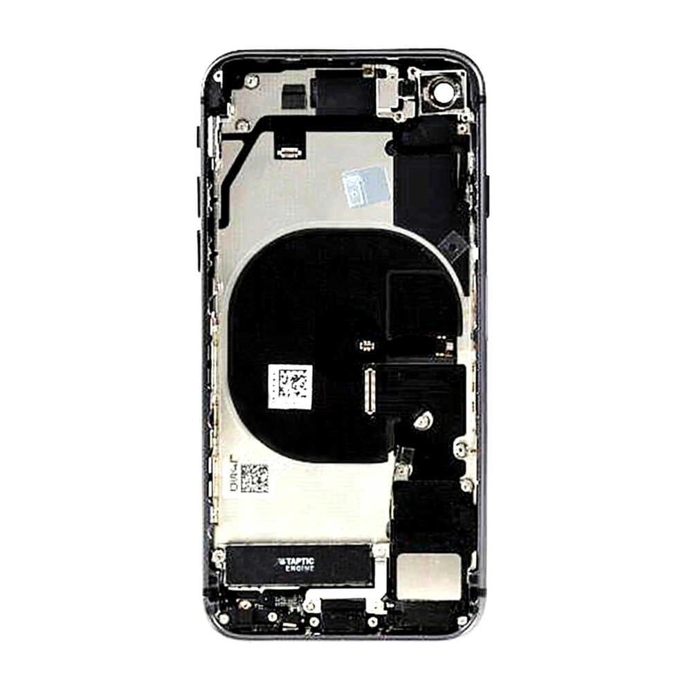 GemTech Apple Uyumlu iPhone 8 Kasa Kapak Siyah Dolu
