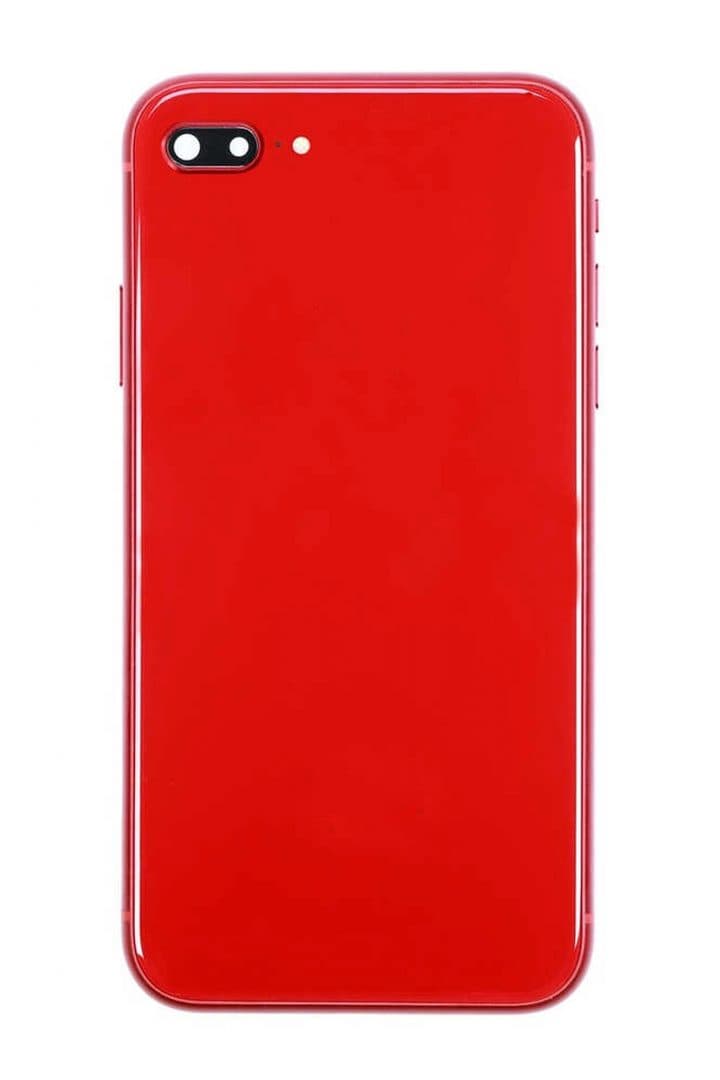 GemTech Apple Uyumlu iPhone 8 Plus Kasa Kapak Kırmızı Dolu
