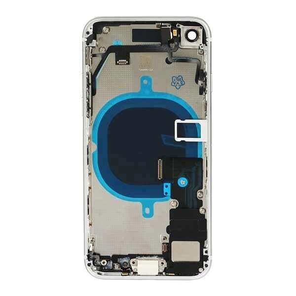 GemTech Apple Uyumlu iPhone Se 2020 Kasa Kapak Beyaz Dolu