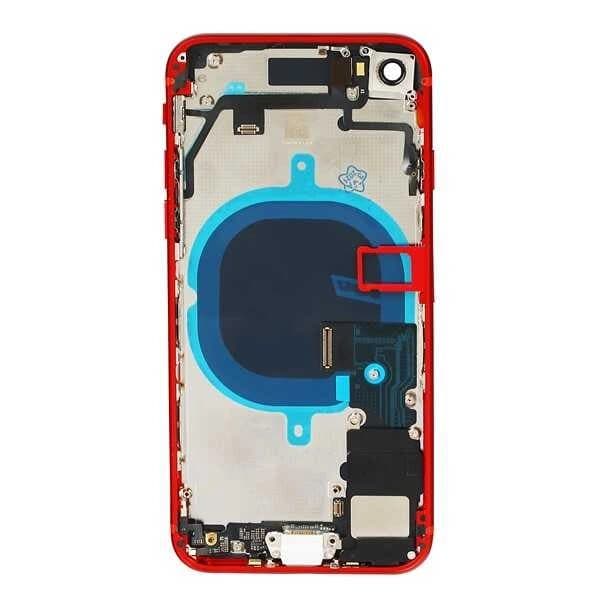 GemTech Apple Uyumlu iPhone Se 2020 Kasa Kapak Kırmızı Dolu