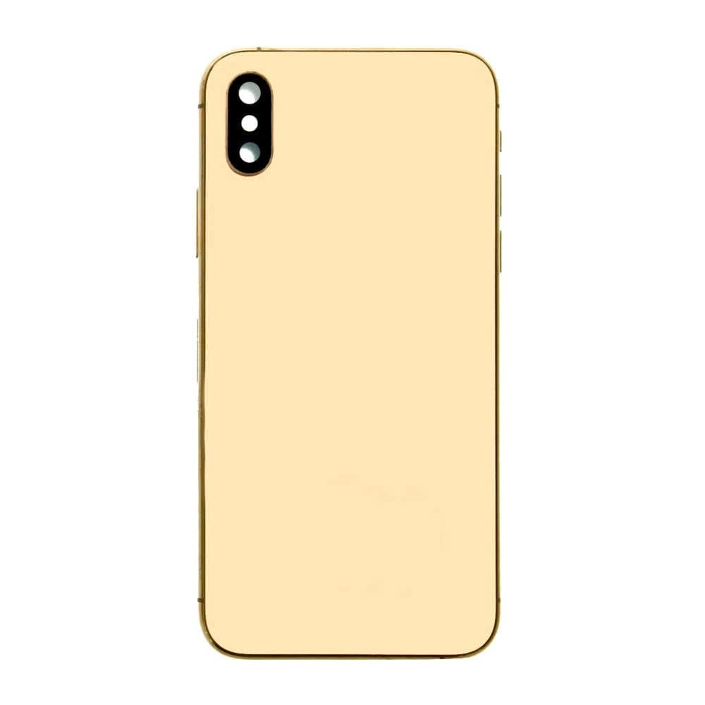 GemTech Apple Uyumlu iPhone Xs Kasa Kapak Gold Dolu