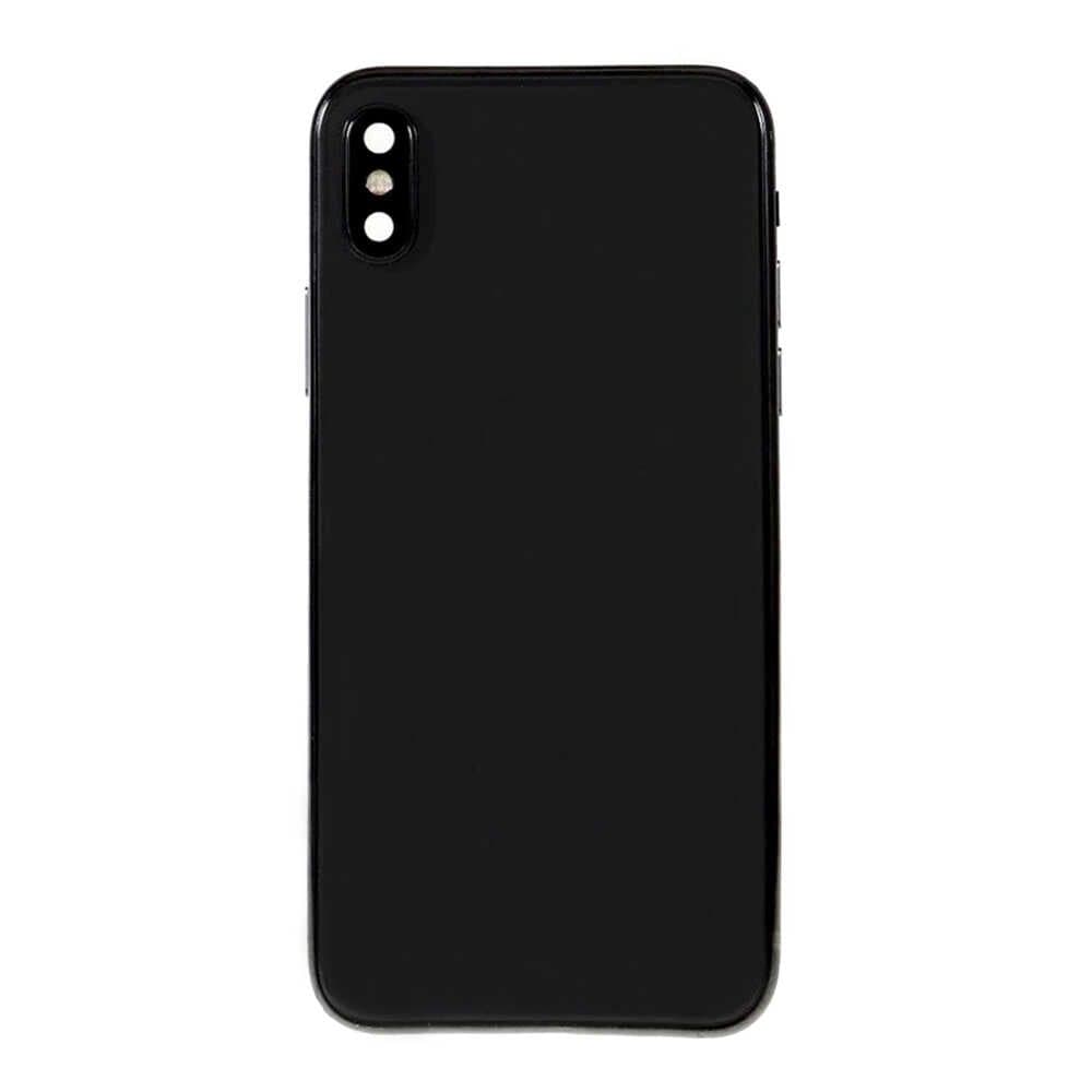 GemTech Apple Uyumlu iPhone Xs Kasa Kapak Siyah Dolu