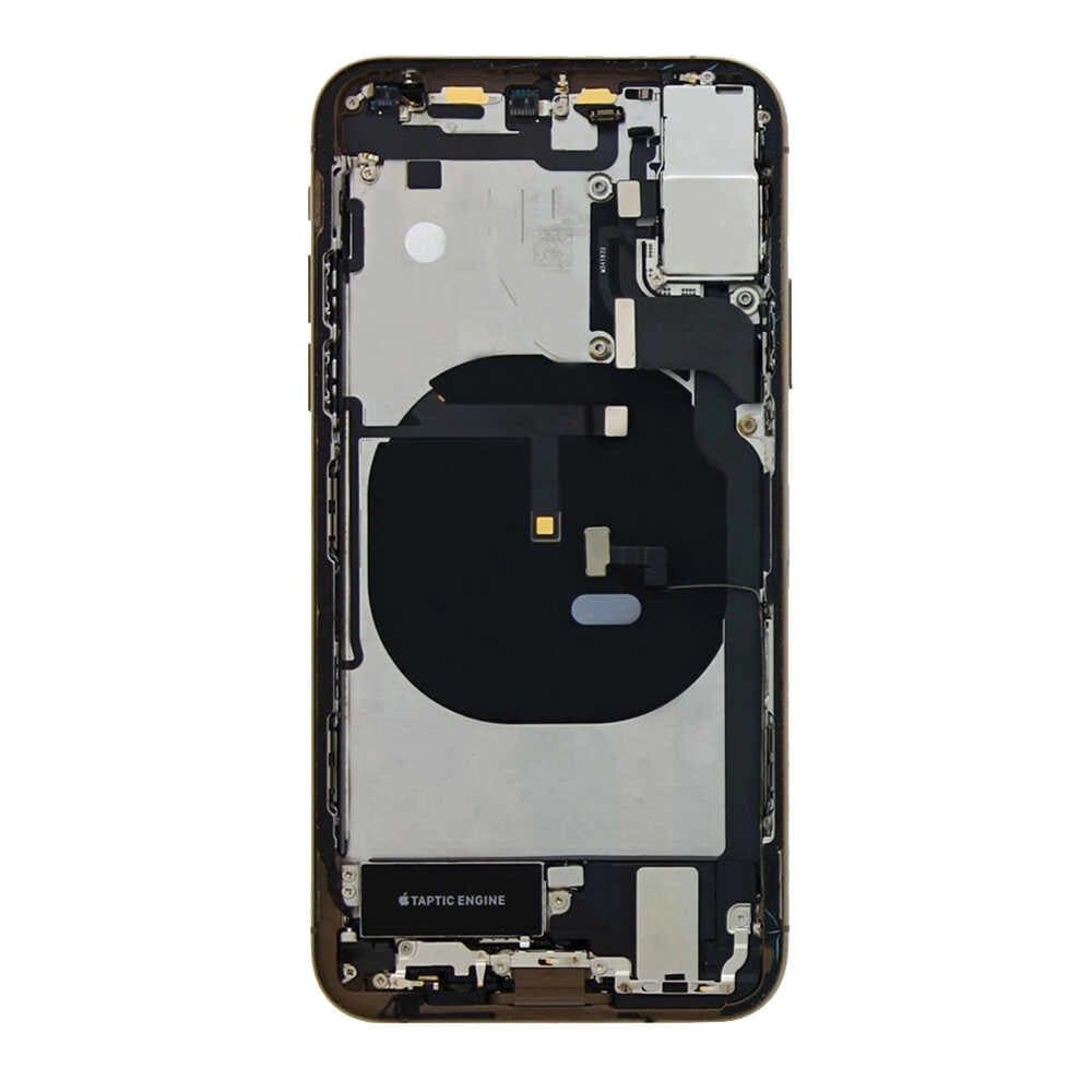 GemTech Apple Uyumlu iPhone Xs Max Kasa Kapak Gold Dolu