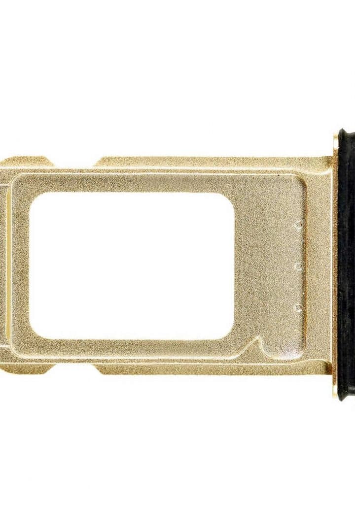 GemTech Apple Uyumlu iPhone Xs Max Sim Kart Tepsisi Gold Çift Simli