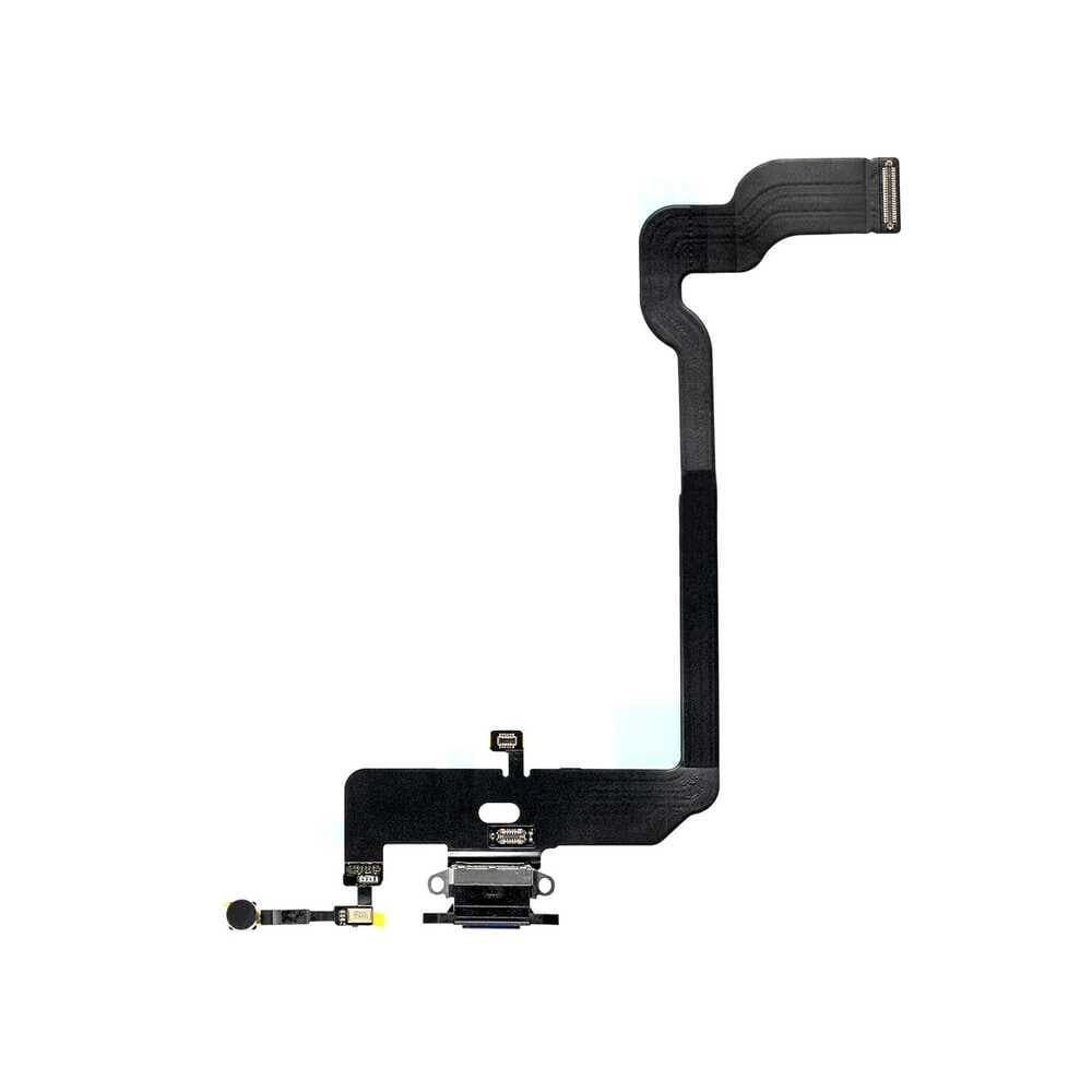GemTech Apple Uyumlu iPhone Xs Şarj Soketli Mikrofon Filmi Flex Siyah