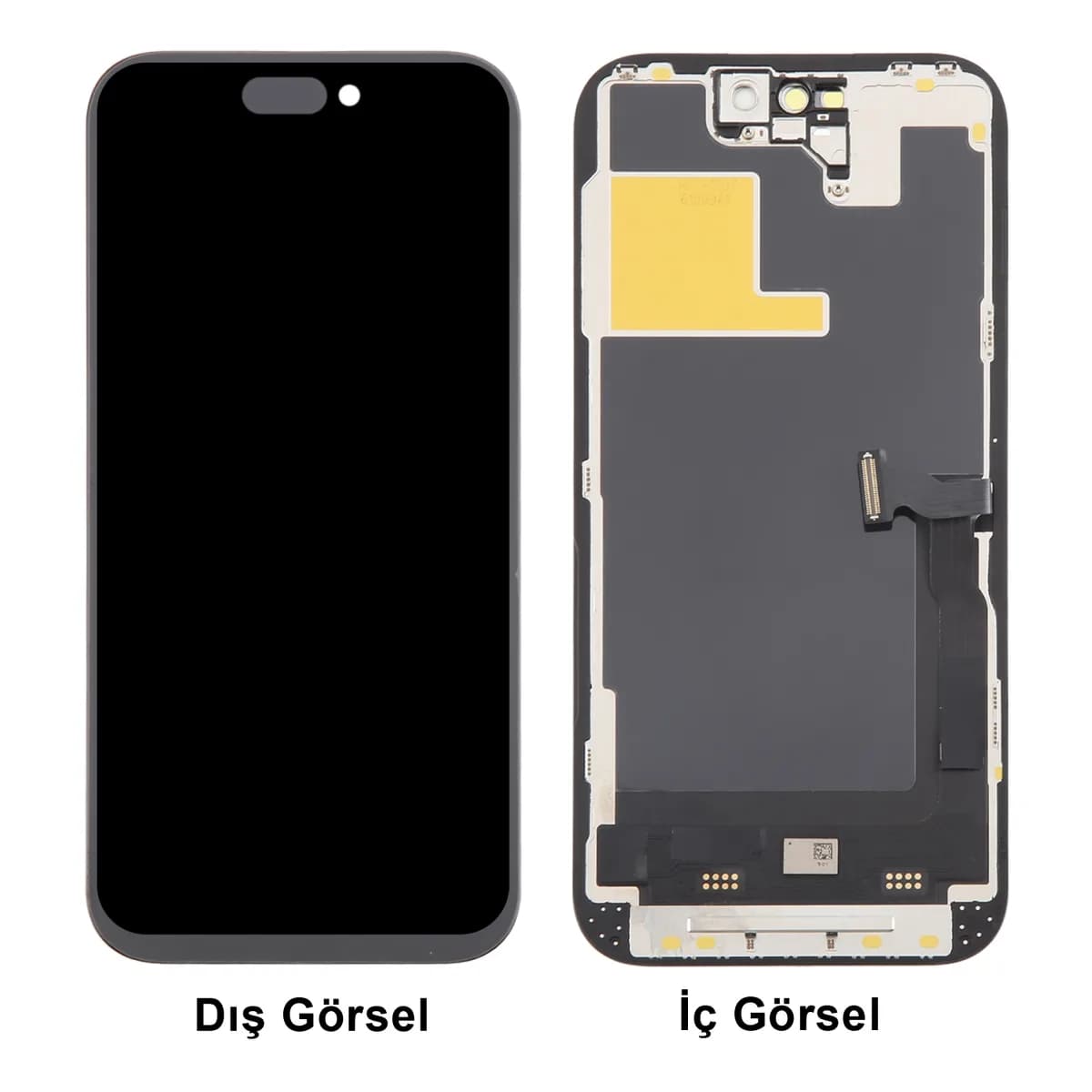 Gemtech Apple iPhone 14 Pro Uyumlu Diagnostics Lcd+Dokunmatik+Çıtalı (Siyah)