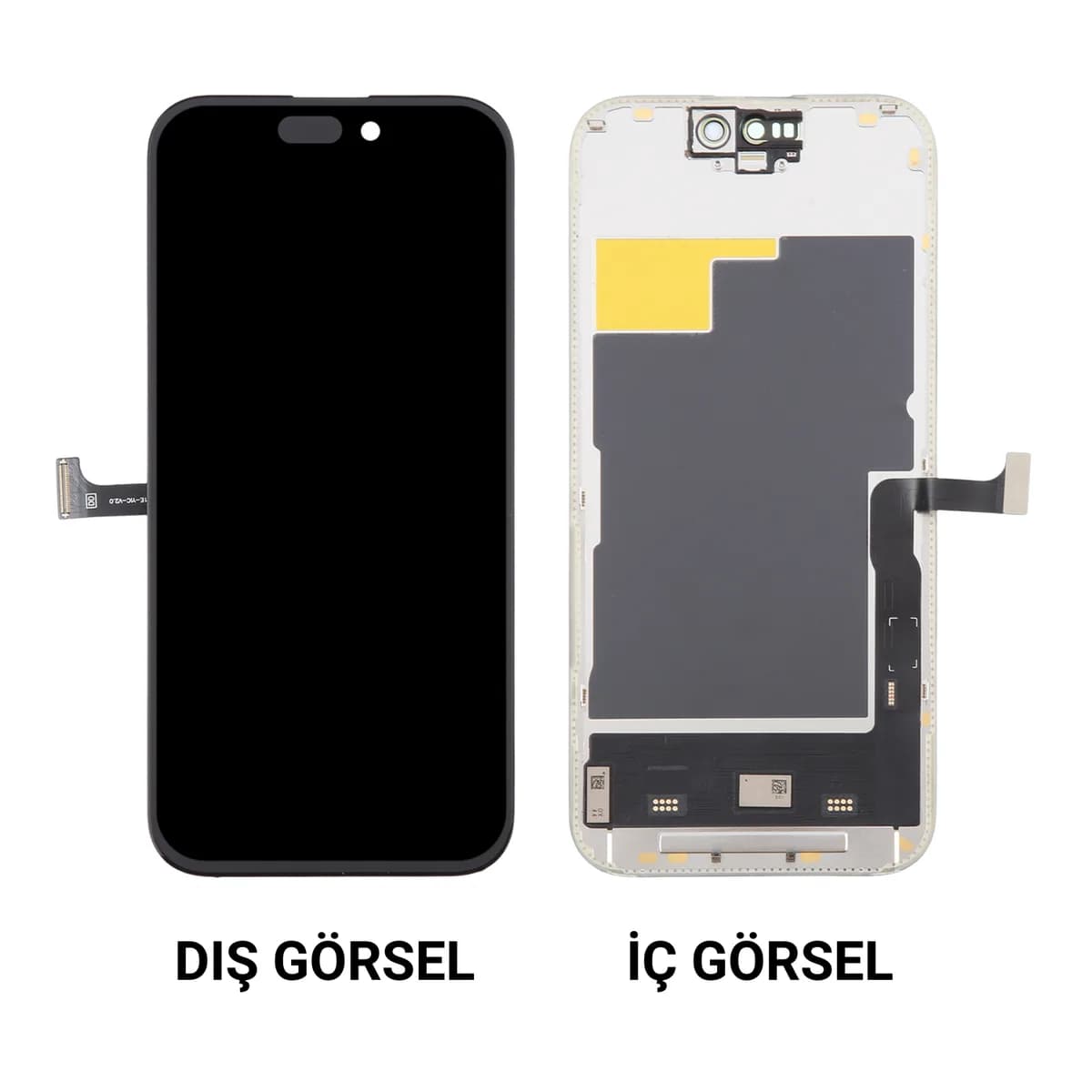 Gemtech Apple iPhone 15 Pro Uyumlu GX Oled Lcd+Dokunmatik+Çıtalı (Siyah)