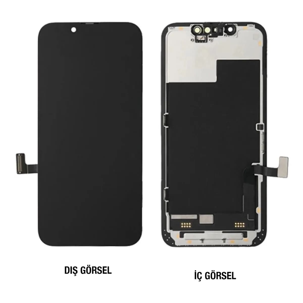 Gemtech Apple iPhone 15 Uyumlu GX Oled Lcd+Dokunmatik+Çıtalı (Siyah)