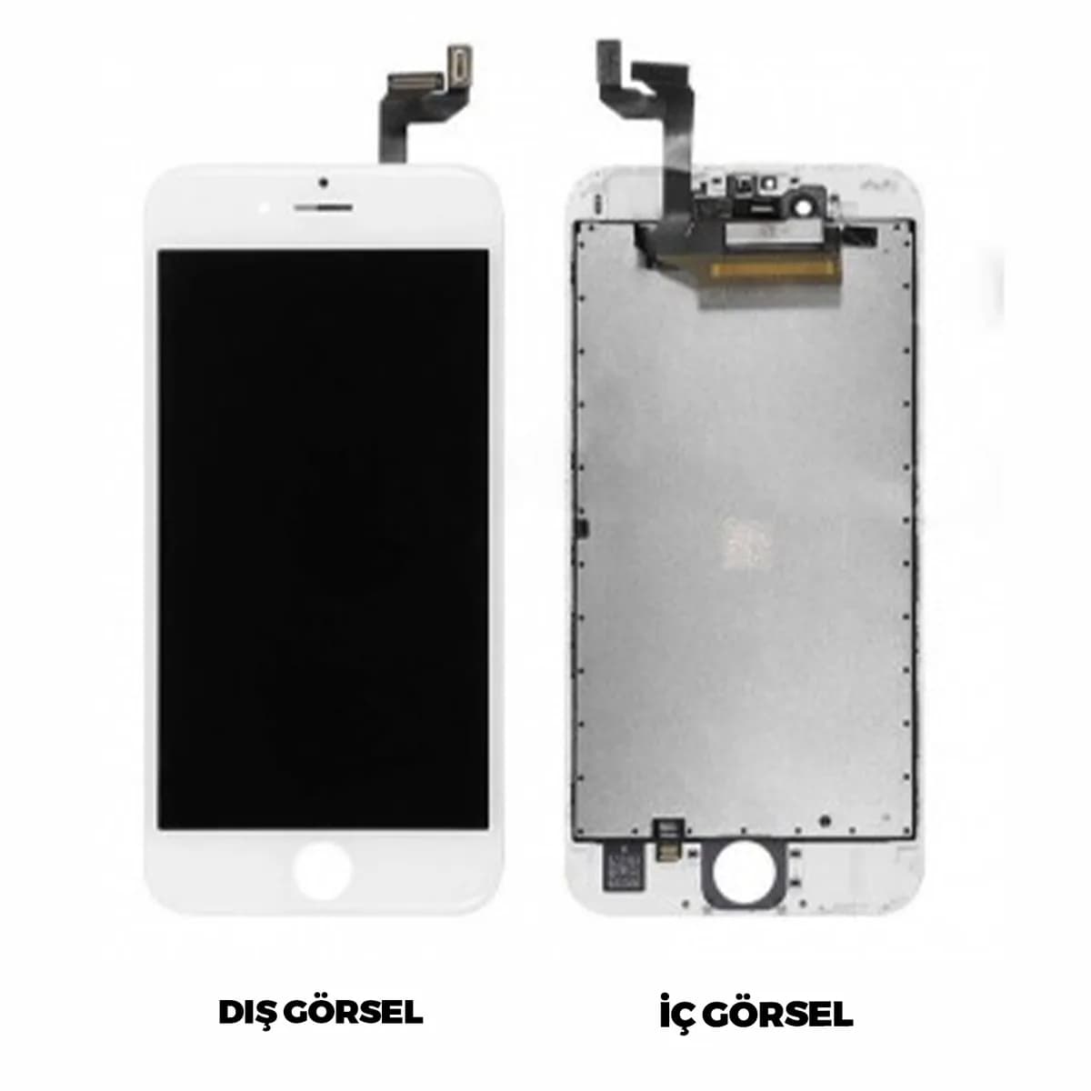 Gemtech Apple iPhone 6S Uyumlu Org Lcd+Dokunmatik+Çıtalı (Beyaz)