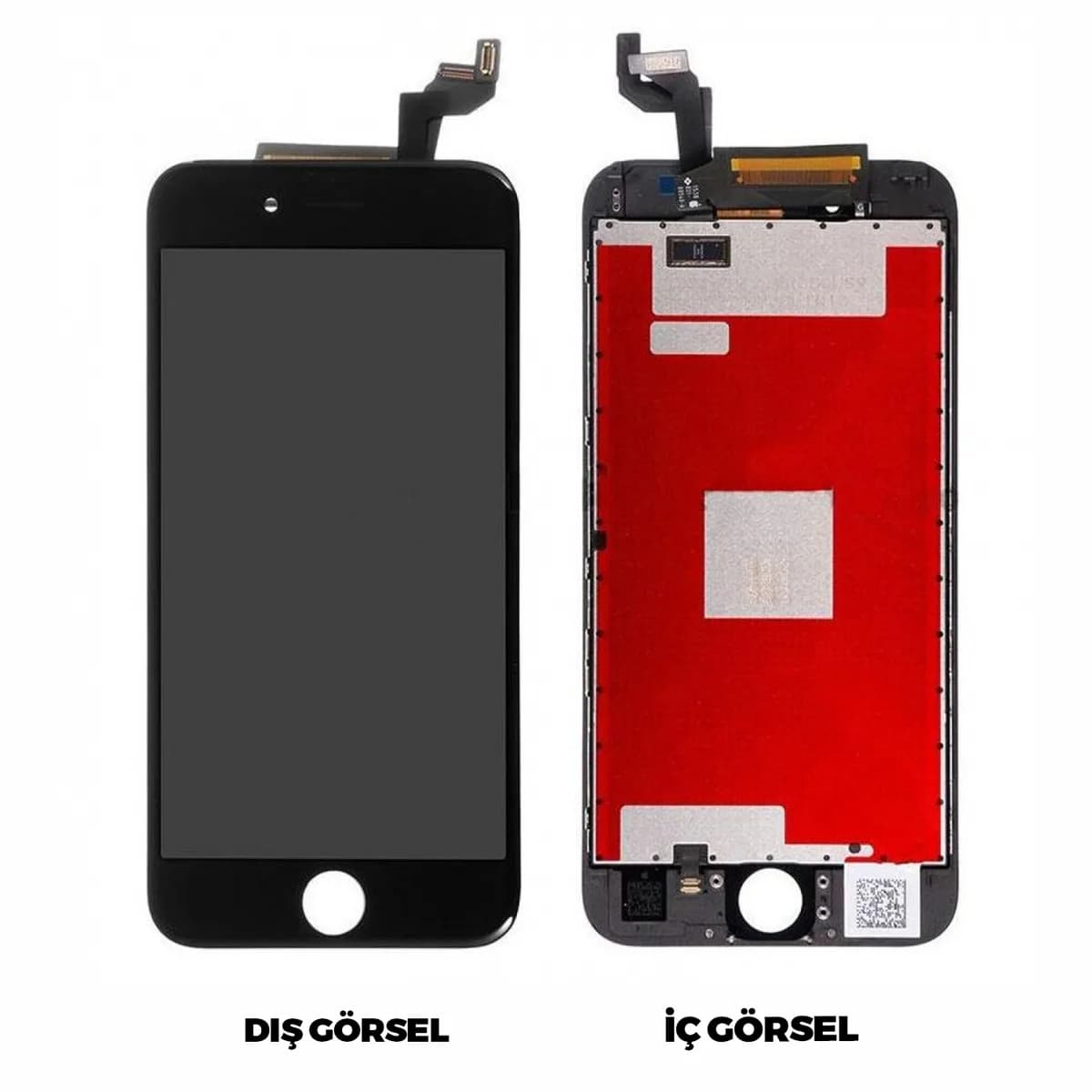 Gemtech Apple iPhone 6S Uyumlu Org Lcd+Dokunmatik+Çıtalı (Siyah)