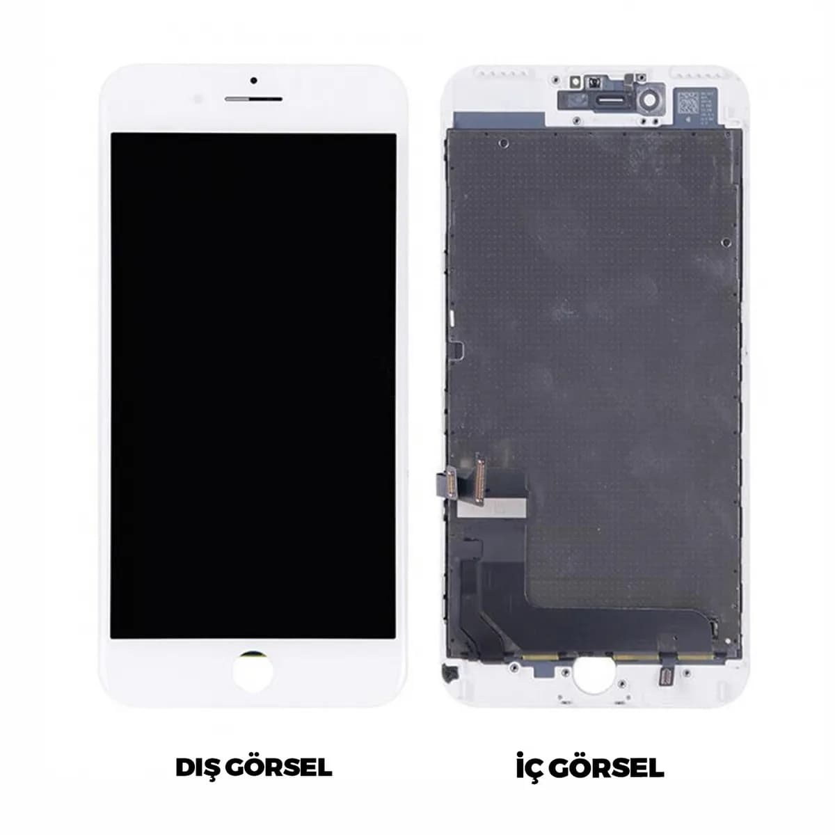 Gemtech Apple iPhone 7 Plus Uyumlu Org Lcd+Dokunmatik+Çıtalı (Beyaz)