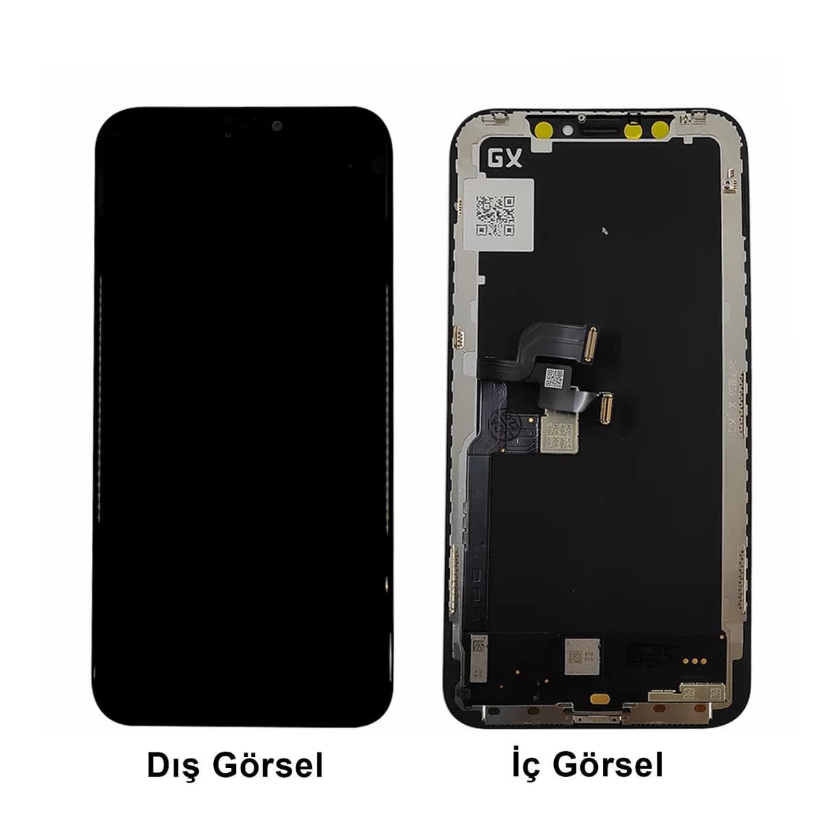 Gemtech Apple iPhone X Uyumlu GX Oled Lcd+Dokunmatik+Çıtalı (Siyah)