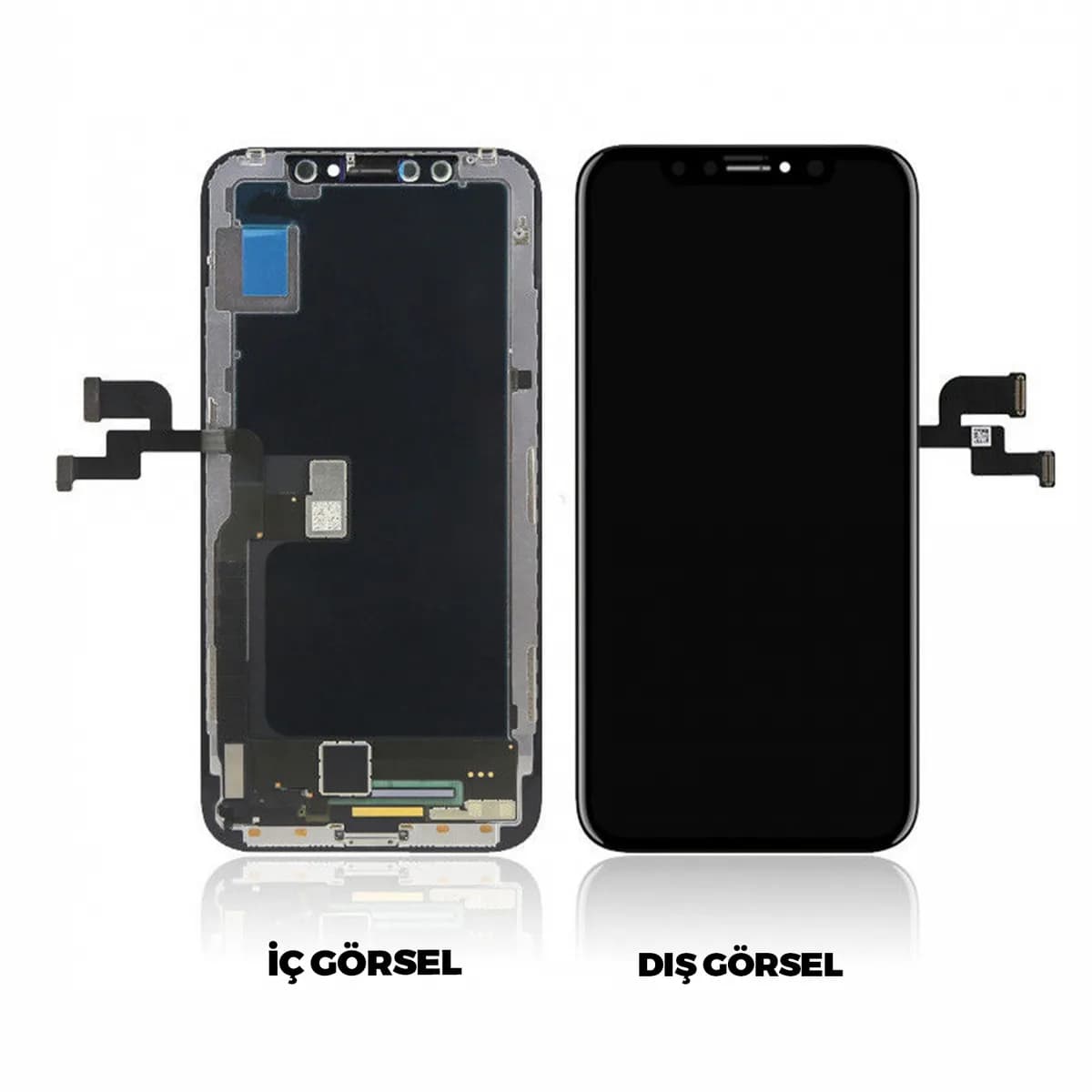 Gemtech Apple iPhone X Uyumlu Revize Lcd+Dokunmatik (Siyah)