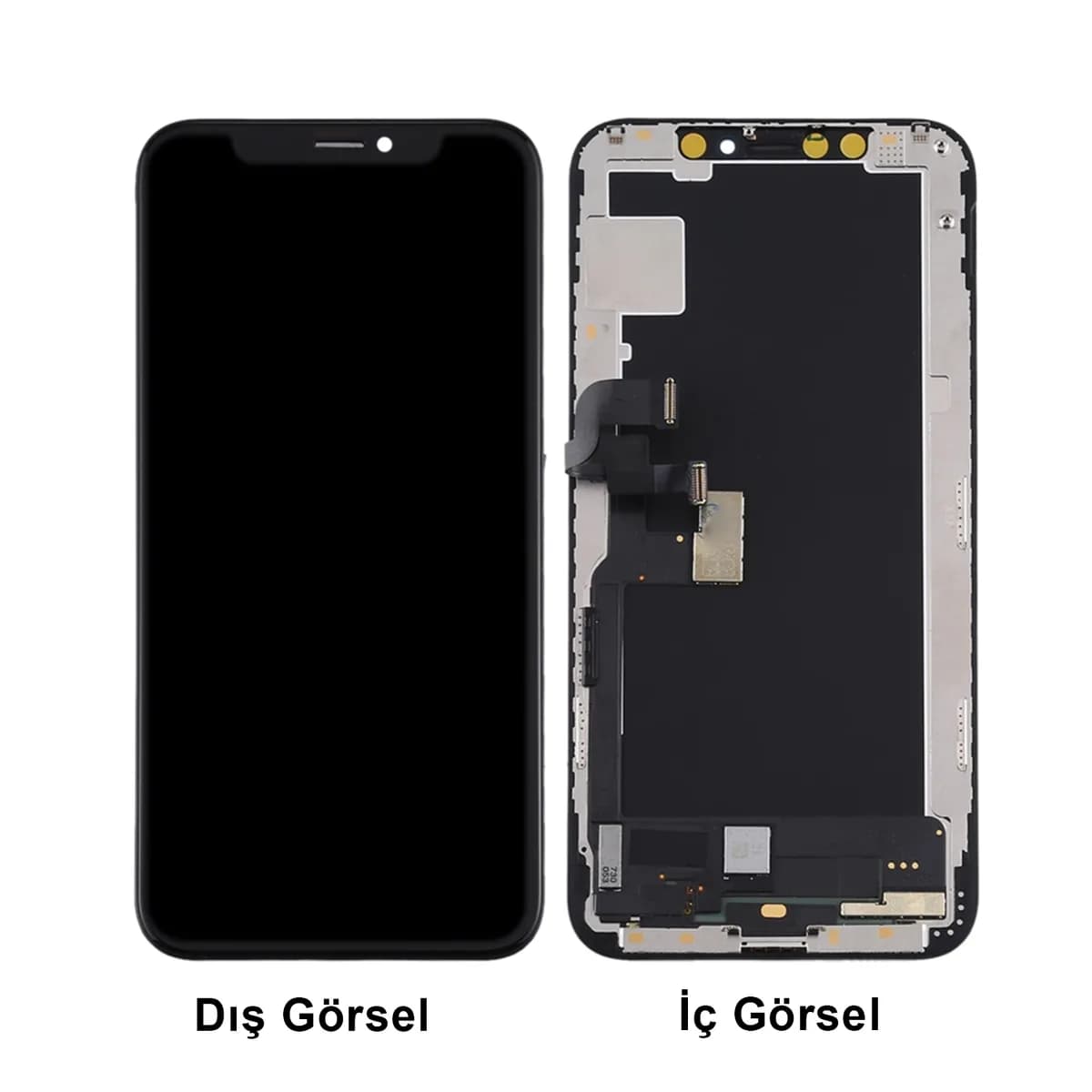 Gemtech Apple iPhone XS Uyumlu GX Oled Lcd+Dokunmatik+Çıtalı (Siyah)