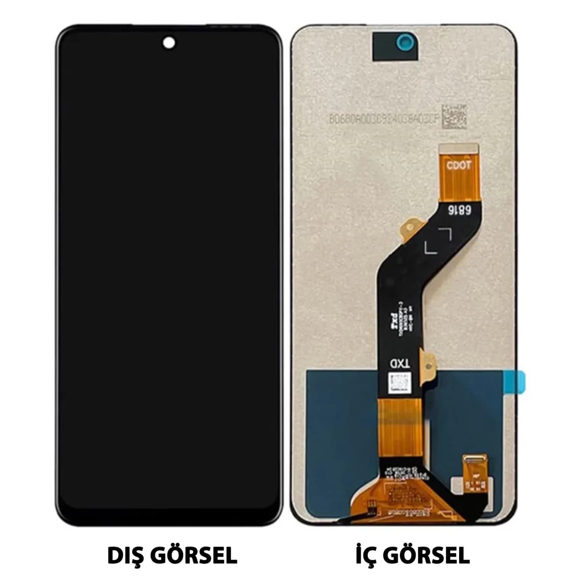 Gemtech İnfinix Hot 20 Uyumlu Org Lcd+Dokunmatik (Siyah)