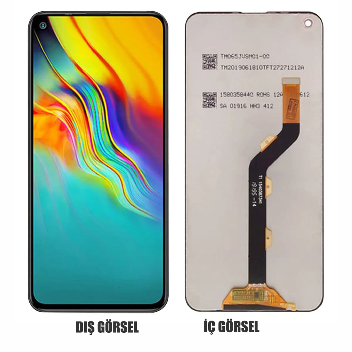 Gemtech İnfinix Hot 9 Uyumlu Org Lcd+Dokunmatik (Siyah)
