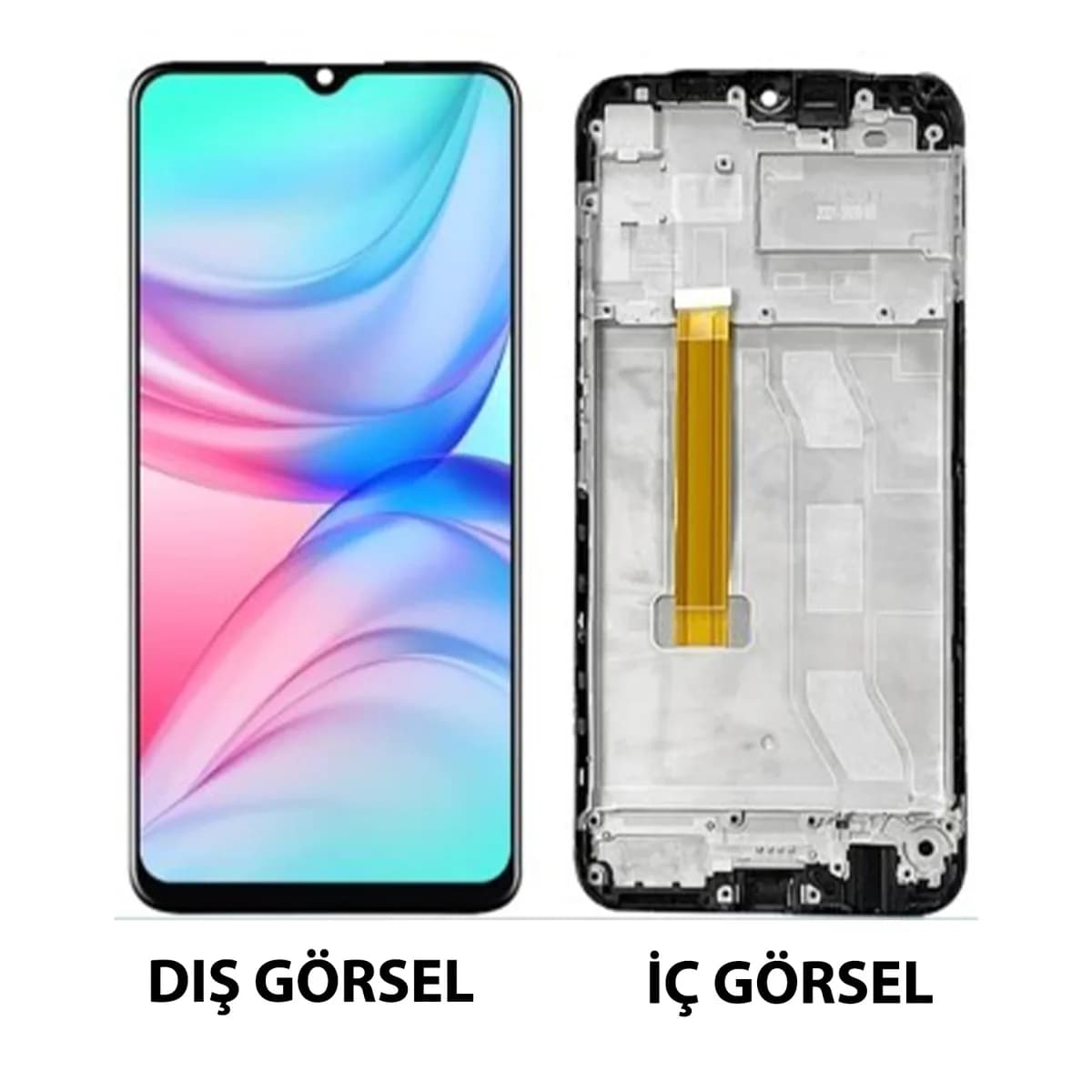 Gemtech Oppo A15 Uyumlu Org Lcd+Dokunmatik+Çıtalı (Siyah)